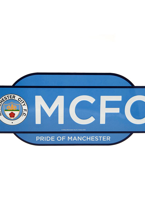 Manchester City FC Colour Retro Sign