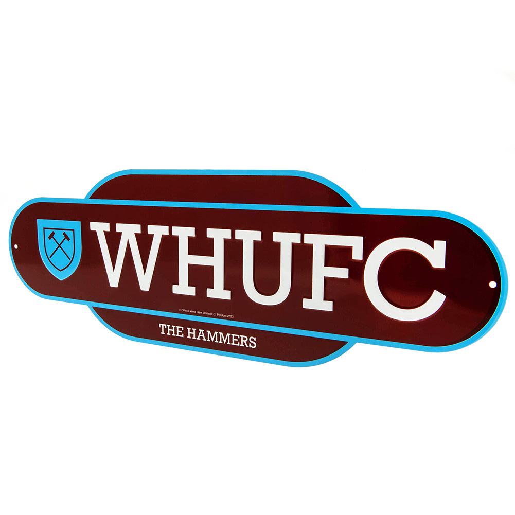 West Ham United FC Colour Retro Sign 2