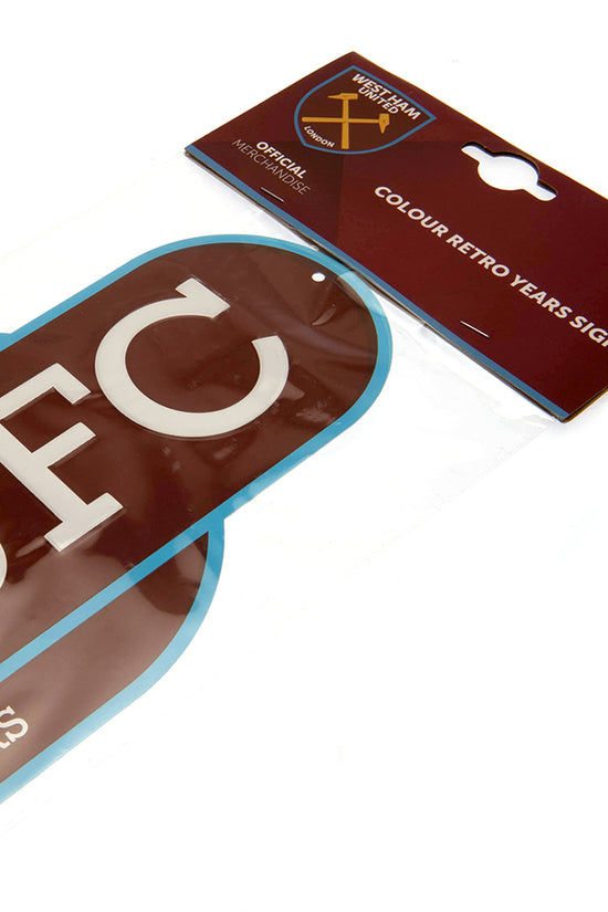 West Ham United FC Colour Retro Sign 3