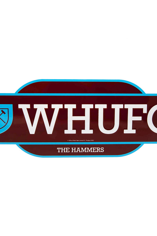 West Ham United FC Colour Retro Sign