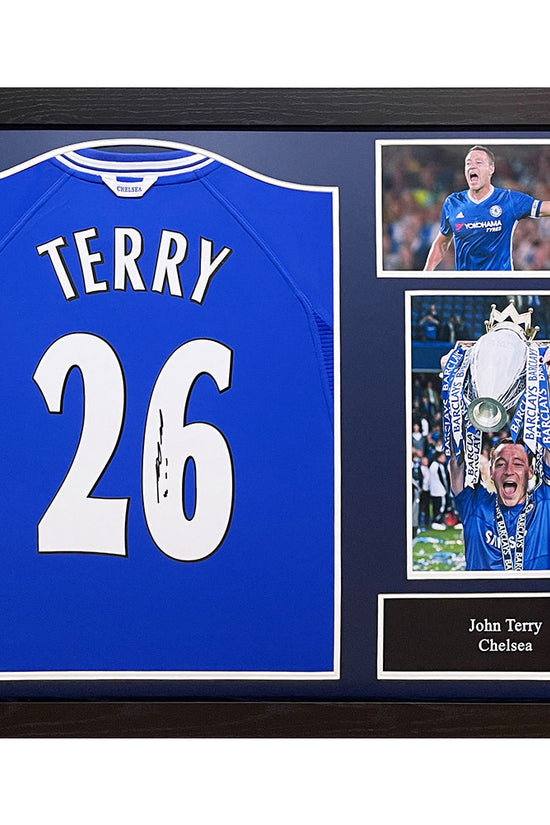Chelsea FC 2000 Terry Signed Shirt Framed