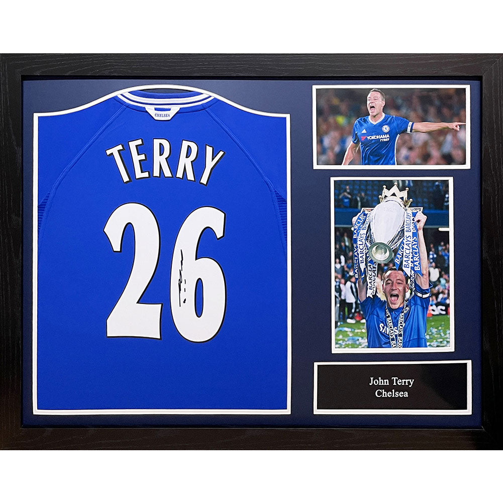 Chelsea FC 2000 Terry Signed Shirt Framed