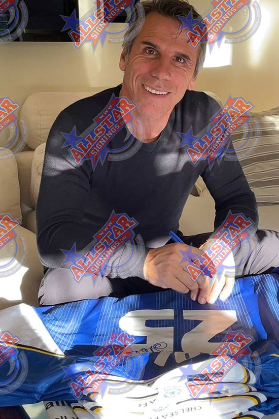 Chelsea FC Zola 1998 UEFA Cup Winners Cup Final Signed Shirt 1