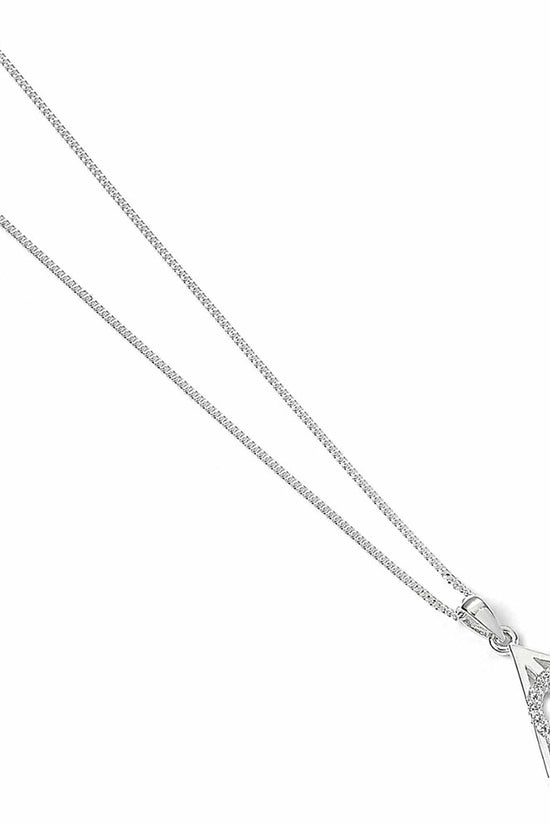 Harry Potter Sterling Silver Crystal Necklace Deathly Hallows 1
