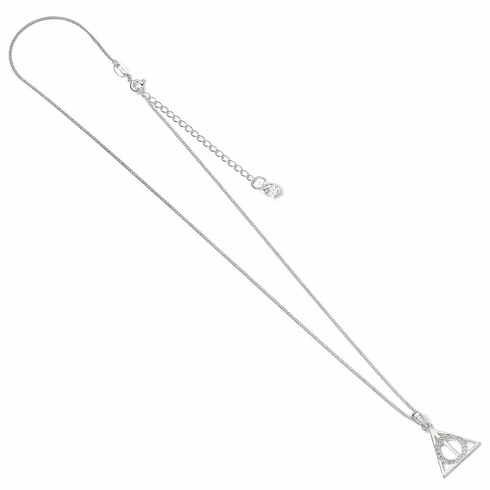 Harry Potter Sterling Silver Crystal Necklace Deathly Hallows 2
