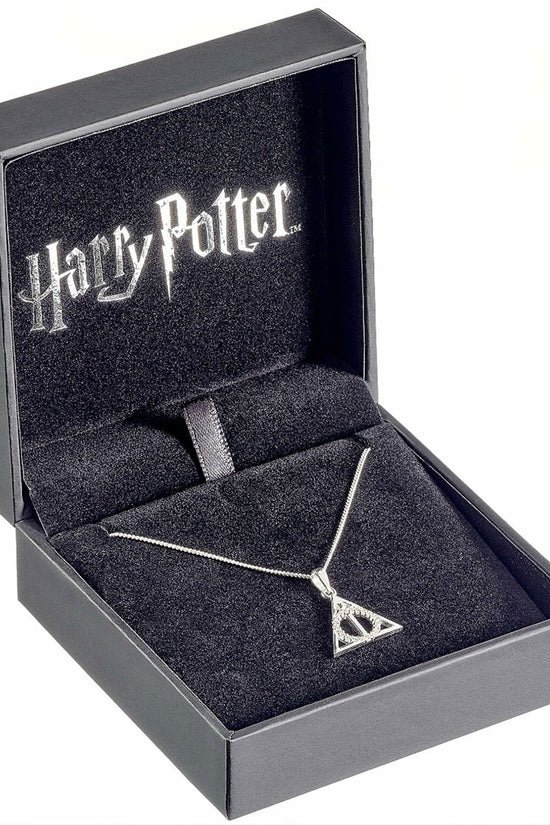 Harry Potter Sterling Silver Crystal Necklace Deathly Hallows 3