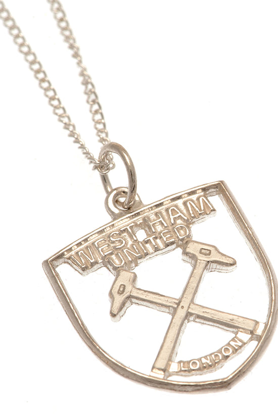 West Ham United FC Sterling Silver Pendant Chain CR