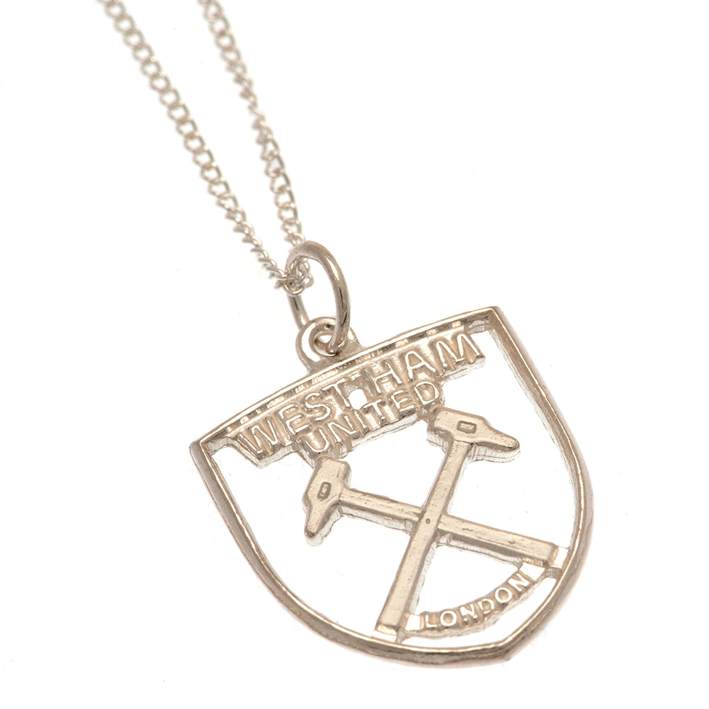 West Ham United FC Sterling Silver Pendant Chain CR