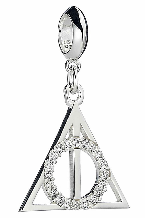 Harry Potter Sterling Silver Crystal Charm Deathly Hallows