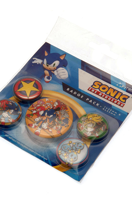 Sonic The Hedgehog Button Badge Set