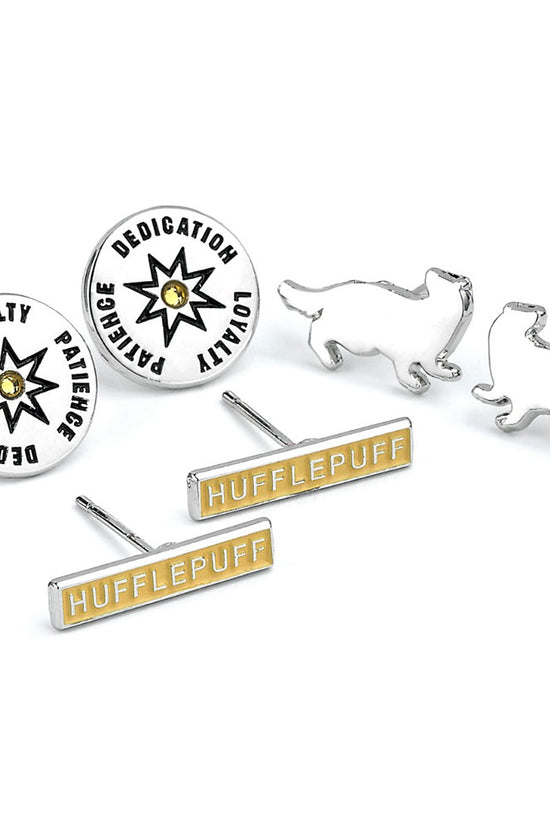 Harry Potter Silver Plated Earring Set Hufflepuff
