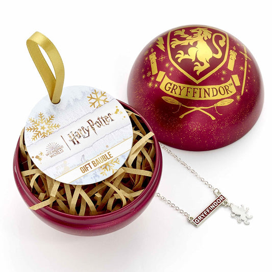 Harry Potter Christmas Bauble Necklace Gryffindor