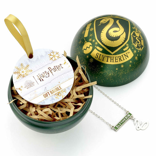 Harry Potter Christmas Bauble Necklace Slytherin