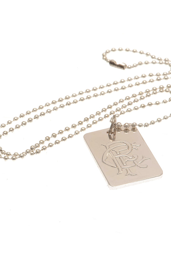 Rangers FC Silver Plated Dog Tag Chain 1