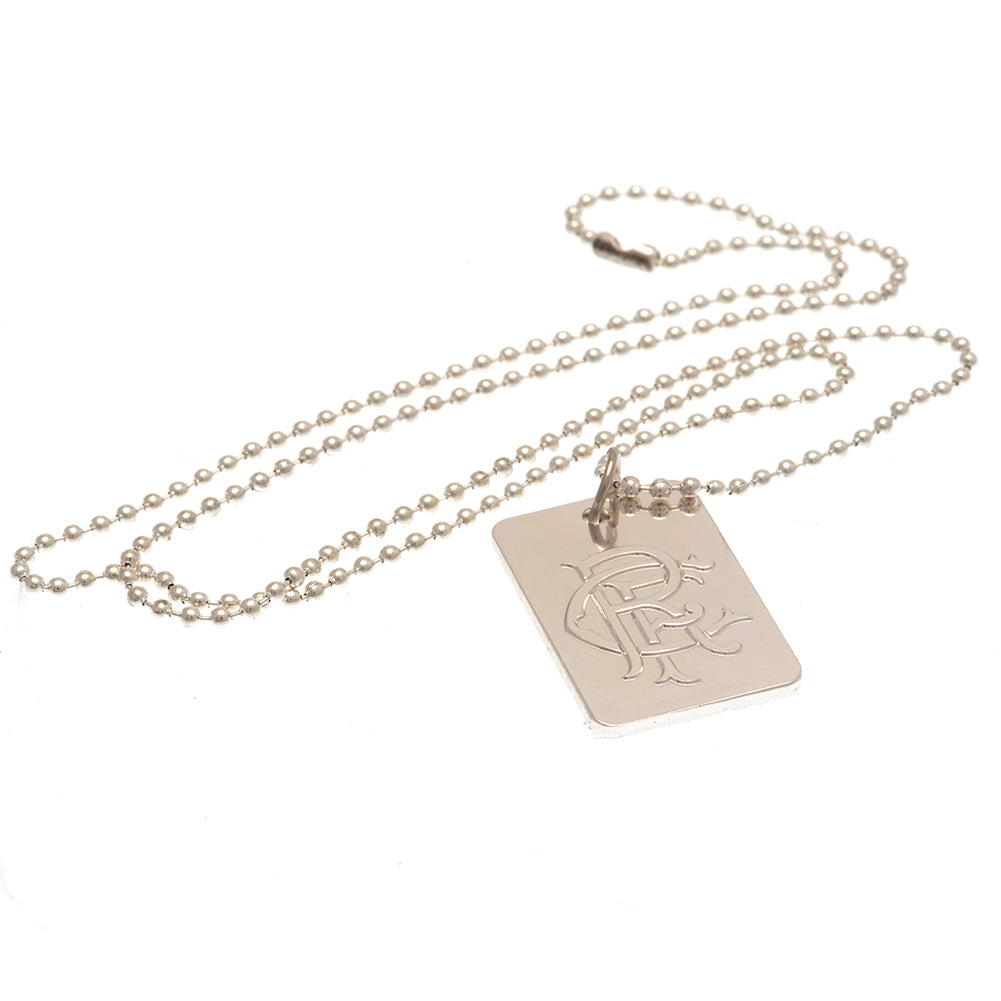 Rangers FC Silver Plated Dog Tag Chain 1