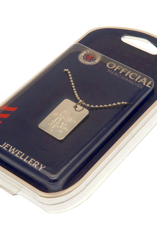 Rangers FC Silver Plated Dog Tag Chain 2