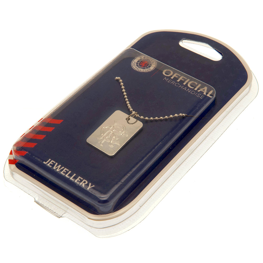 Rangers FC Silver Plated Dog Tag Chain 2