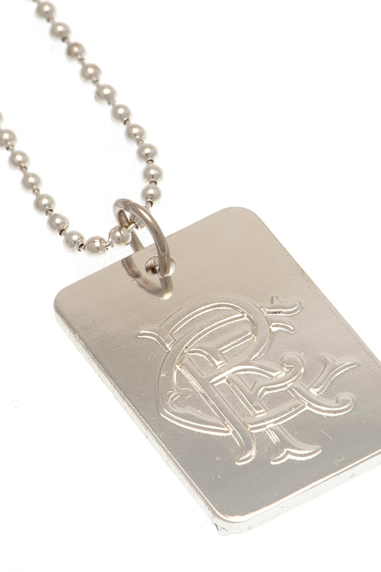 Rangers FC Silver Plated Dog Tag Chain