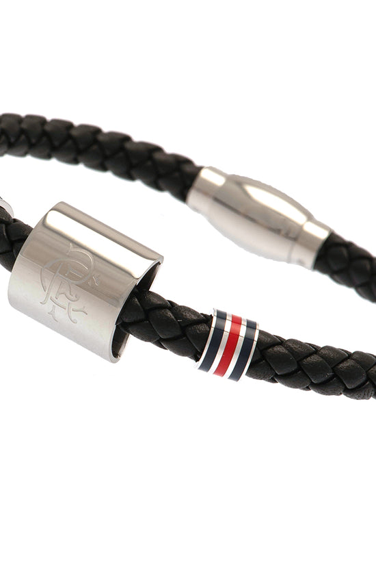 Rangers FC Colour Ring Leather Bracelet