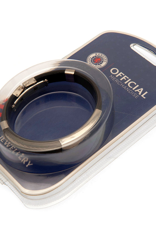Rangers FC Silver Inlay Silicone Bracelet
