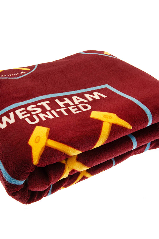 West Ham United FC Sherpa Fleece Blanket 1