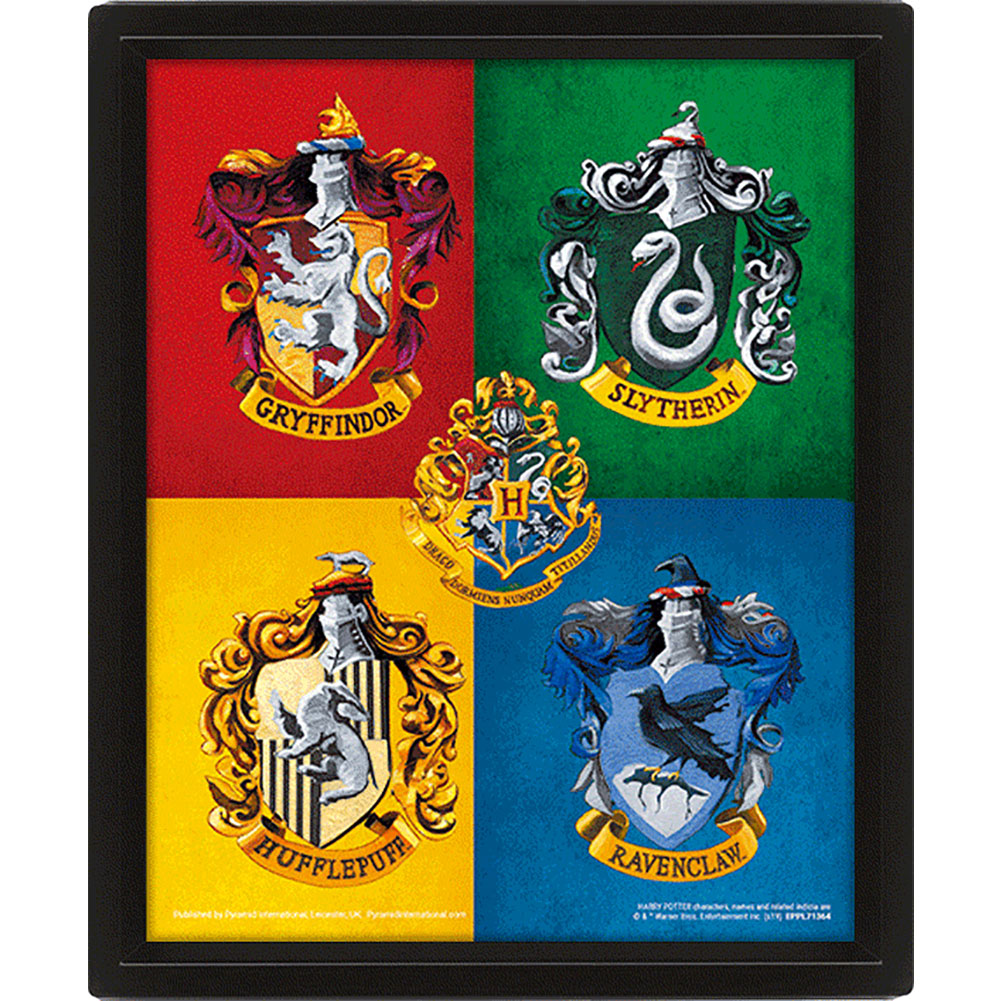 Harry Potter Framed 3D Picture Crests 2