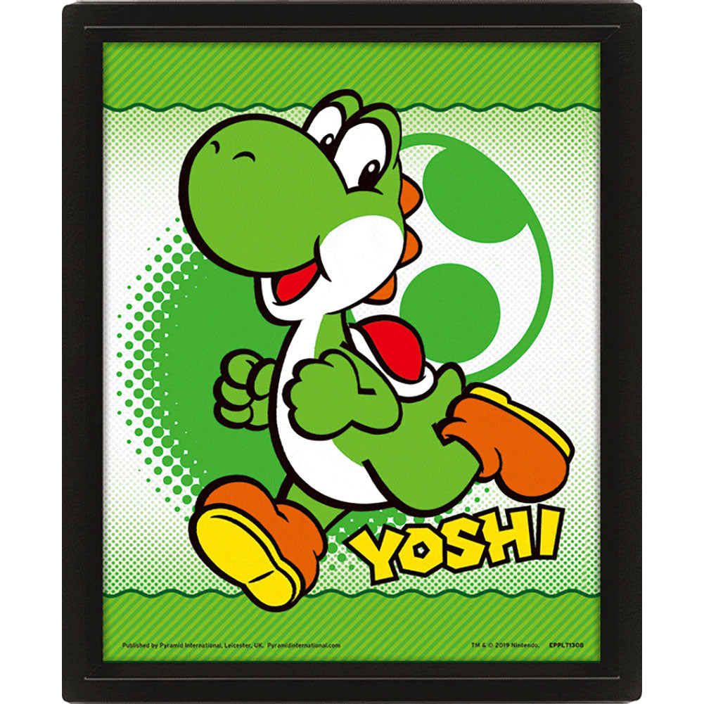 Super Mario Framed 3D Picture Yoshi 2