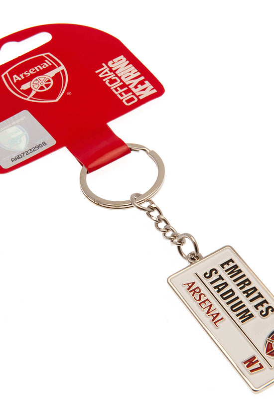 Arsenal FC Embossed Street Sign Keyring 2