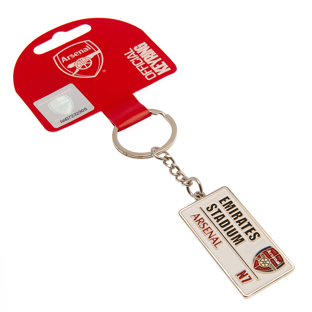 Arsenal FC Embossed Street Sign Keyring 2
