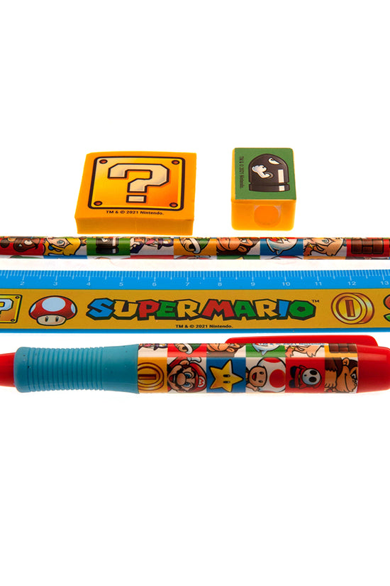 Super Mario 5pc Stationery Set Group