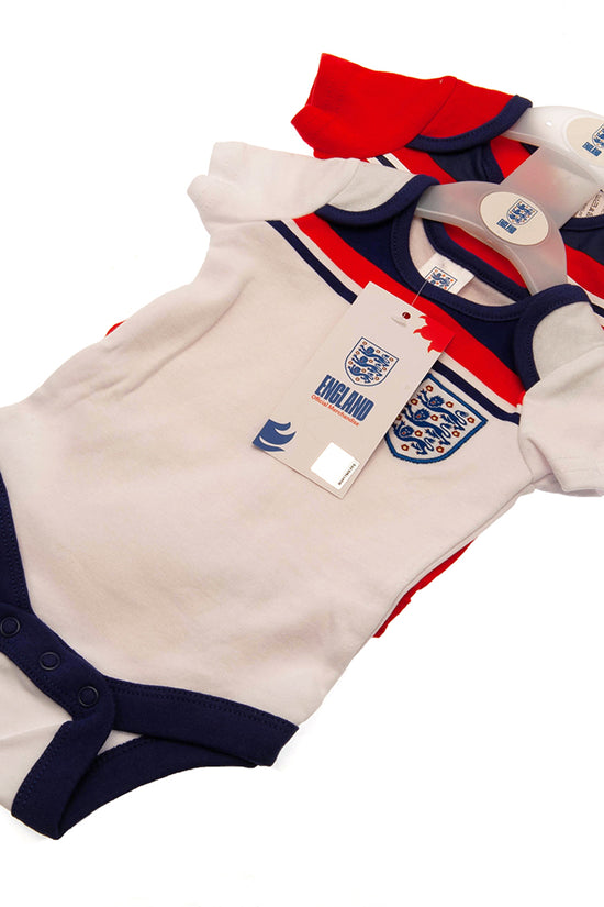 England FA 2 Pack Bodysuit 82 Retro 3-6 Mths