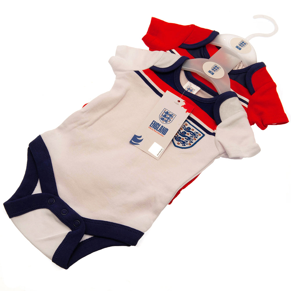 England FA 2 Pack Bodysuit 82 Retro 9-12 Mths