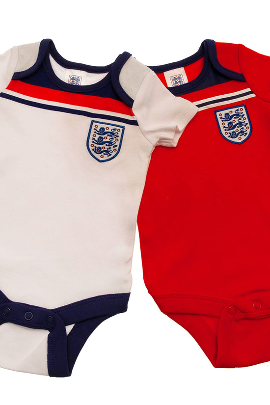 England FA 2 Pack Bodysuit 82 Retro 3-6 Mths