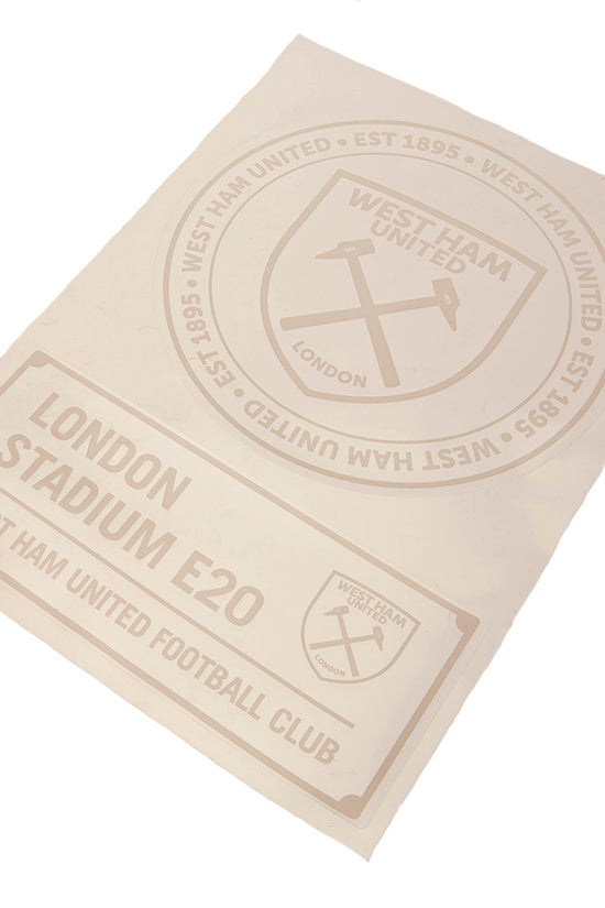 West Ham United FC 2pk A4 Car Decal