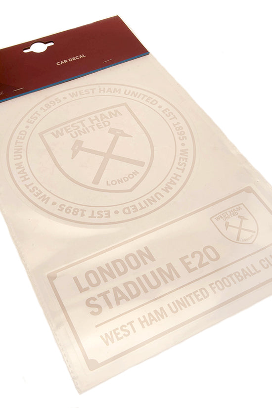 West Ham United FC 2pk A4 Car Decal