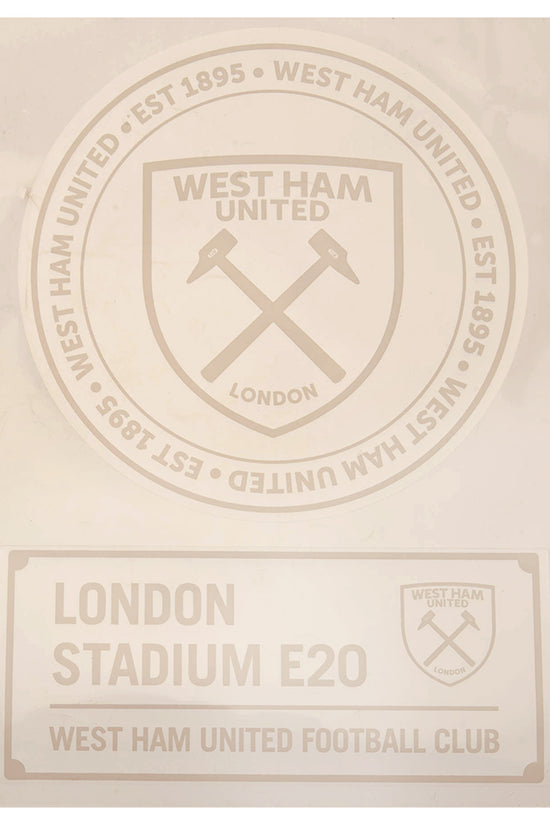 West Ham United FC 2pk A4 Car Decal