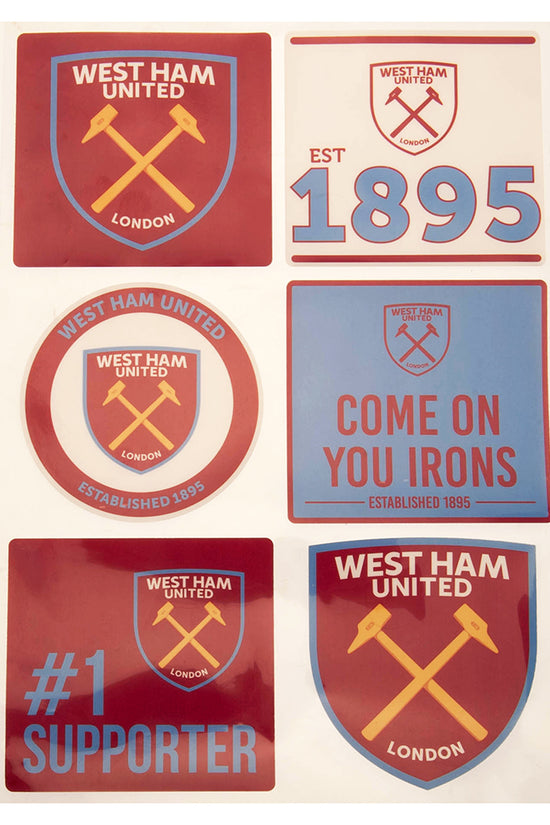 West Ham United FC Car Decal Set