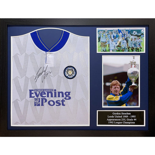 Leeds United FC 19992 Strachan Signed Shirt Framed