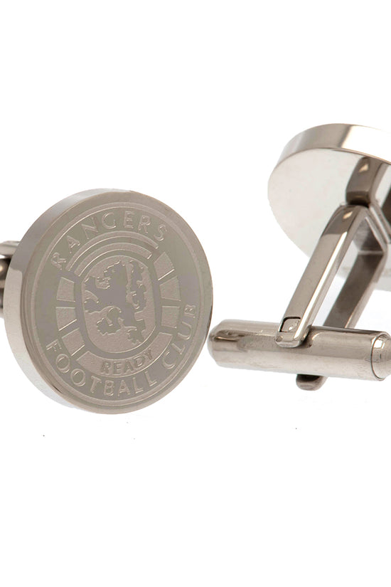 Rangers FC Stainless Steel Formed Ready Crest Cufflinks