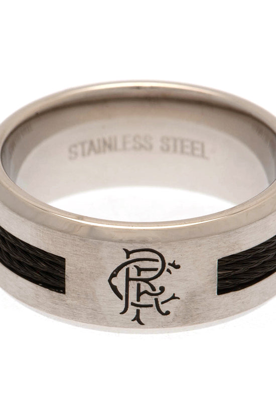 Rangers FC Black Inlay Ring Medium