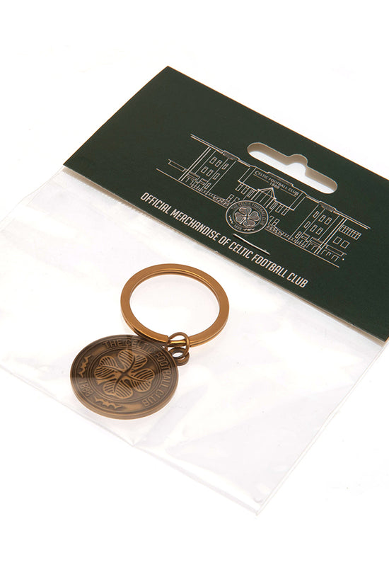 Celtic FC Antique Gold Crest Keyring