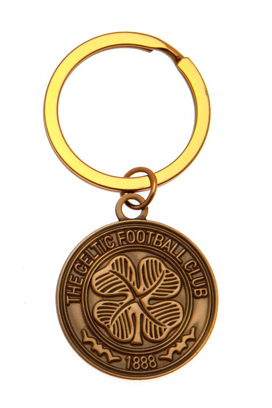 Celtic FC Antique Gold Crest Keyring