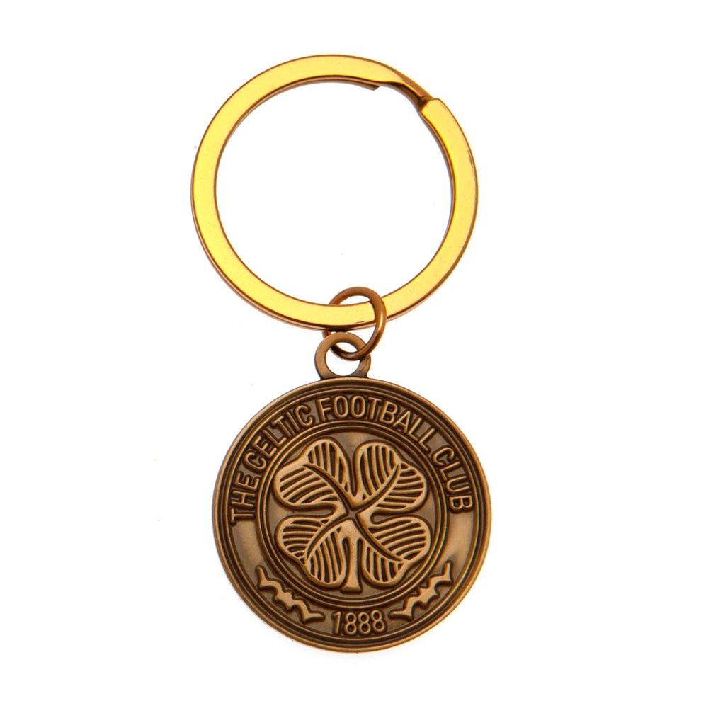 Celtic FC Antique Gold Crest Keyring – Cazna Sports