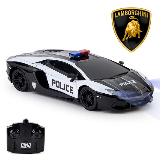Lamborghini Aventador Radio Controlled Car 1 24 Scale Police