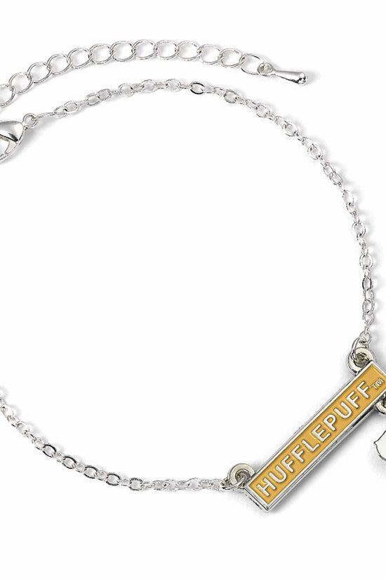 Harry Potter Silver Plated Bar Bracelet Hufflepuff
