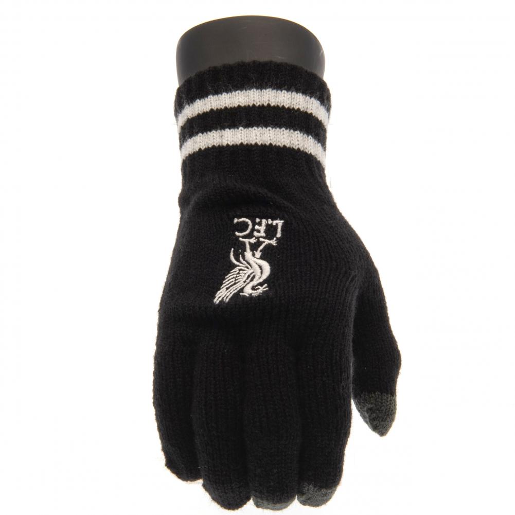 Liverpool FC Touchscreen Knitted Gloves Youths BK 1