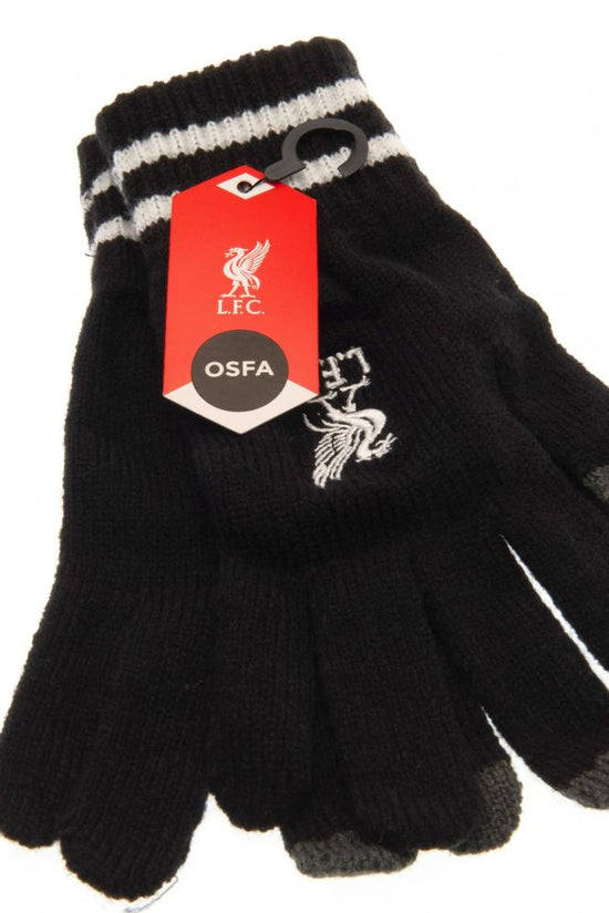 Liverpool FC Touchscreen Knitted Gloves Youths BK 2