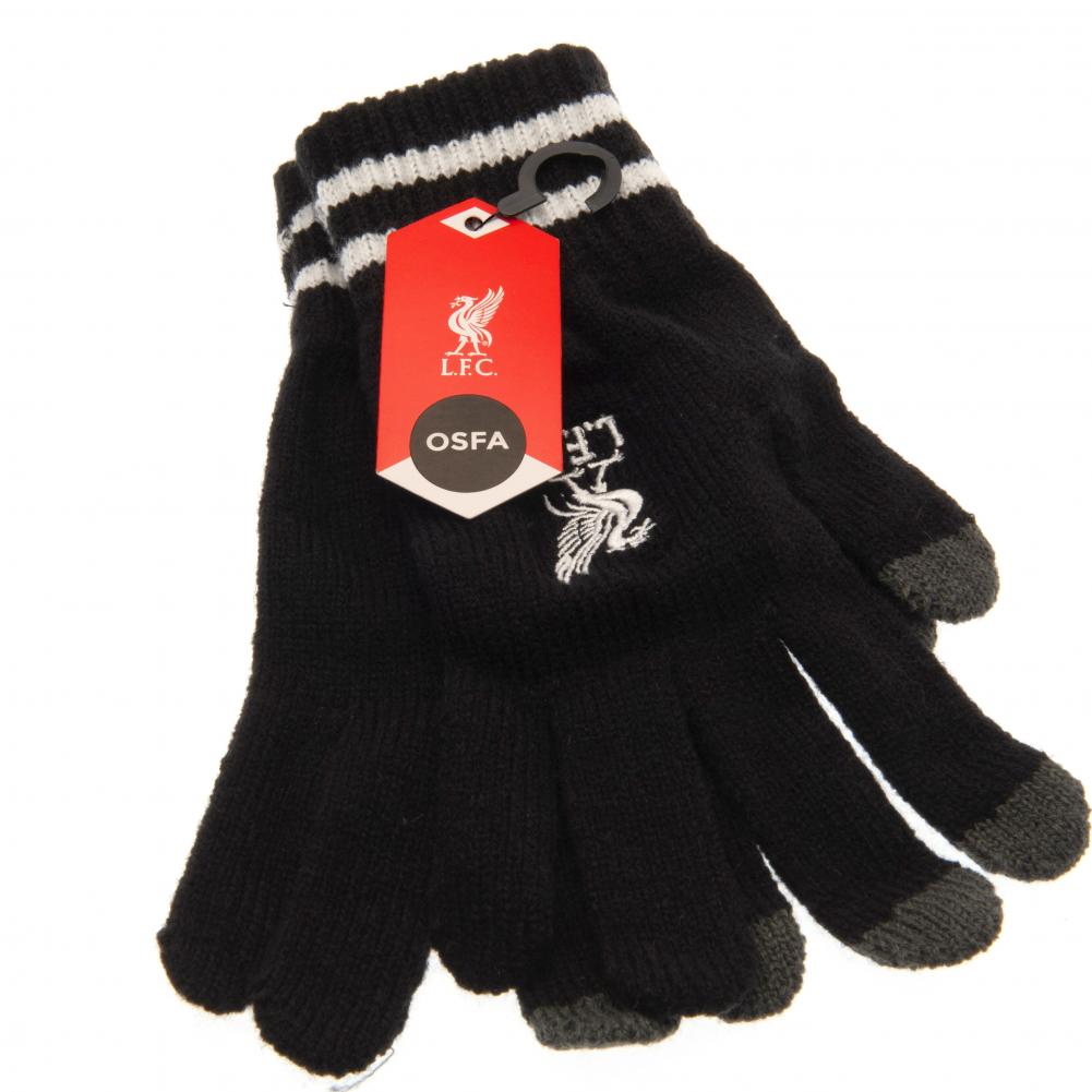Liverpool FC Touchscreen Knitted Gloves Youths BK 2