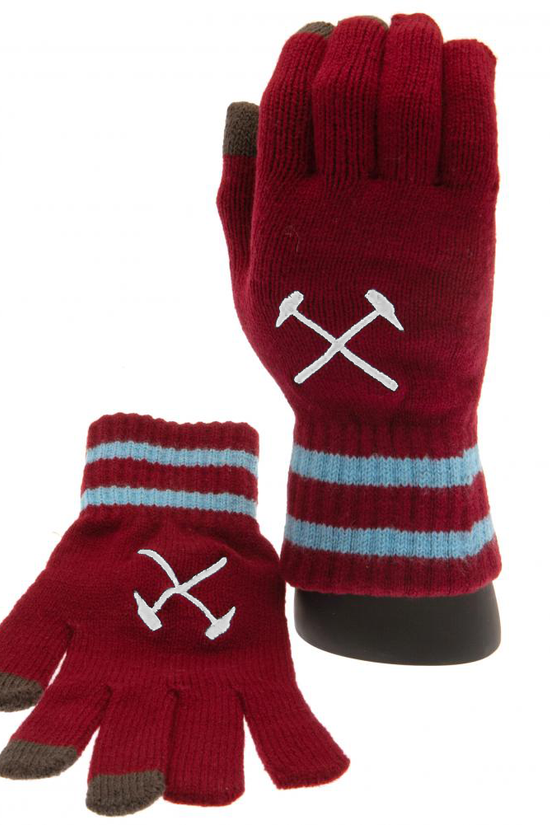 West Ham United FC Touchscreen Knitted Gloves Youths