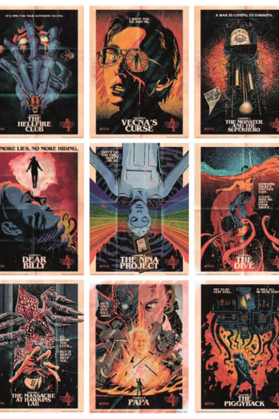 Stranger Things 4 Set of 9 Collector Prints